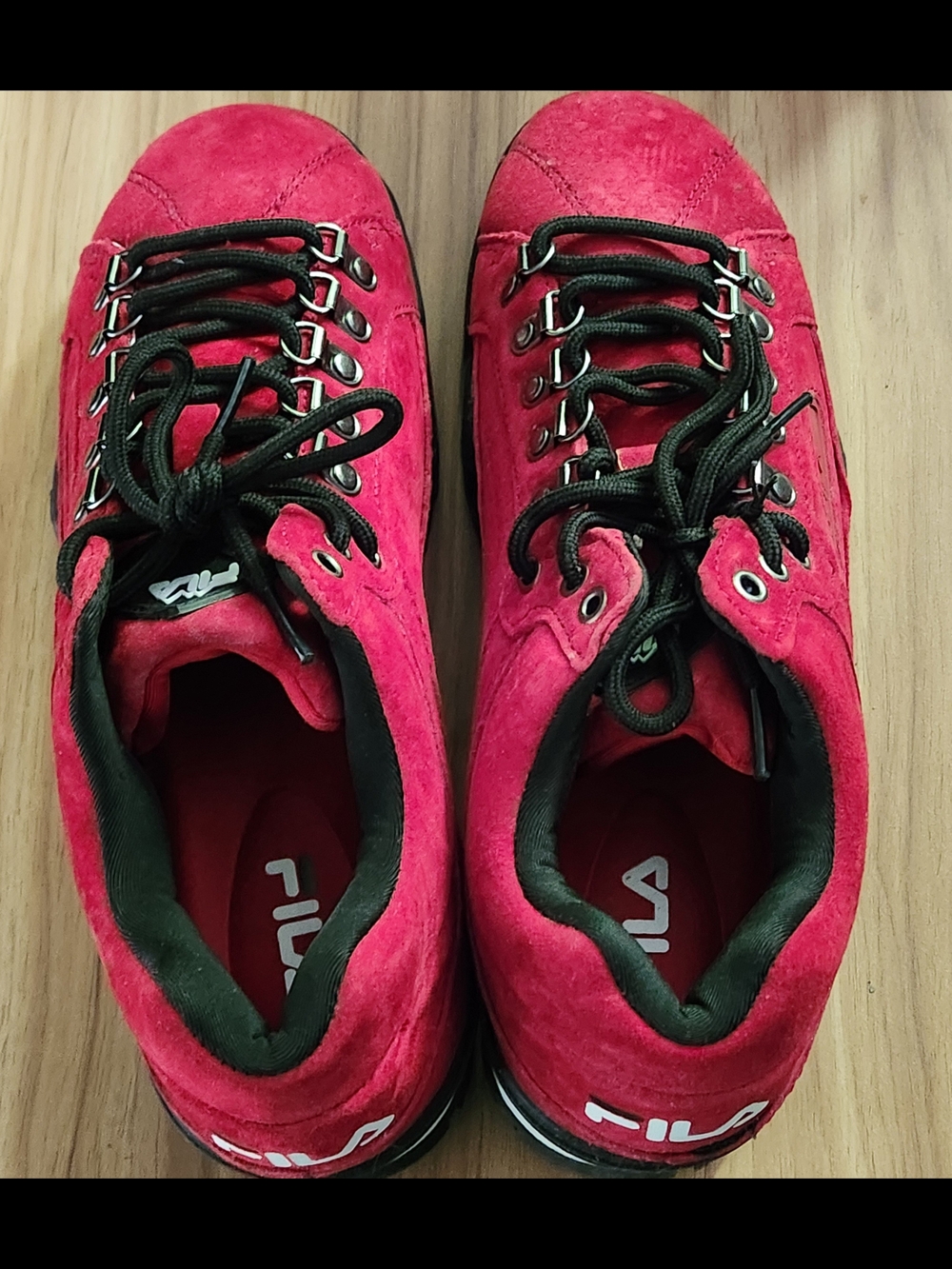 Fila Women’s Hot Pink Suede Lace-Up Sneakers
